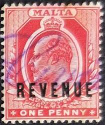 +++  MALTA FİSKAL K. EDWARD VII       1904    OP SÜRŞARJLI     - DAMGALI