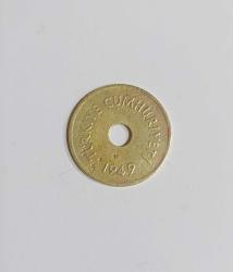 1949 YILI BRONZ 2,5 KURUŞ ÇOK ÇOK TEMİZ KONDİSYONDA