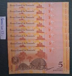 Venezuela-5 Bolivaros-2008- UNC - 8 Adet