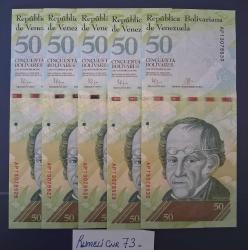 Venezuela-50 Bolivaros-2018- UNC - 5 Adet