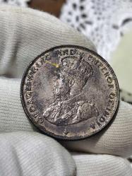 1921 Yılı Gümüş İngiltere Sömürge 50 Cent