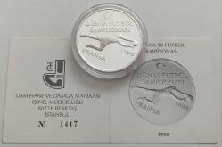 LOT.15 » 1998 Dünya Futbol Şampiyonası Fransa Hatıra Gümüş Parası..