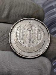 1937 Yılı Gümüş Ata 1 Lira