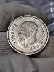 1937 Yılı Gümüş Ata 1 Lira