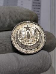 1941 Yılı Gümüş 1 Lira (İnönü) Çil