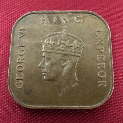 Malaya 1 Cent 1941. King George Vl