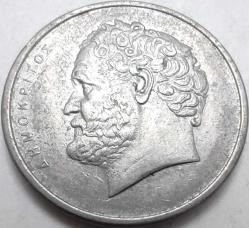 Yunanistan 1976 10 Drahmi Atom Teorisyeni Demokritos ve Atom Çekirdeği Temalı