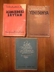 Kürk Mantolu Madonna + İçimizdeki Şeytan + Yeni Dünya / Sabahattin Ali-  3 Kitap Takım Tamamı İlk 1.Baskı