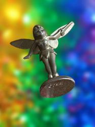 1960'lar Vintage Lisanslı,damgalı Orijinal Disney Tinker Bell Pirinç Figür.