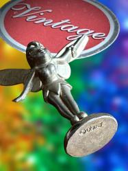 1960'lar Vintage Lisanslı,damgalı Orijinal Disney Tinker Bell Pirinç Figür.