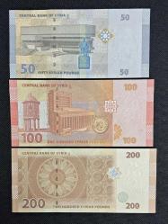 SURİYE 50-100-200 Pound 3'LÜ SET ÇİL KAĞIT PARA