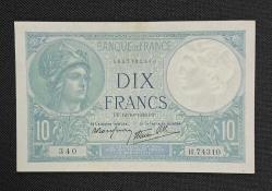 FRANSA 10 FRANK  1939 ÇÇT (ÇOK NADİR )