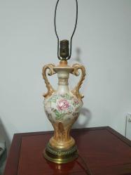 70 yillik Antika degerinde USA Menseli Cift Porselen Abajur