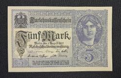 ALMANYA 5 MARK 1917 ÇİL KAĞIT PARA