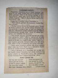 23 Kasım 2009-Orijinal Takvim Yaprağı-Doğum Günü-Söz,Nişan,Nikâh,Düğün ve Önemli Günler Hediyesi-Fazilet Takvimi-Ayet(Hadis)(Hadis-i Şerif, Müsned-i Ahmed Bin Hanbel)-Midilli Adası'nın Fethi (1462)-Kurbanın Fazileti-İbret Gerek İse