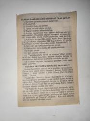 27 Kasım 2009-Orijinal Takvim Yaprağı-Doğum Günü-Söz,Nişan,Nikâh,Düğün ve Önemli Günler Hediyesi-Fazilet Takvimi-Ayet(Hadis)(Hadis-i Şerif, Sünen-i Nesai)-Kurban Bayramı 1.Gün, Selimiye Camii'nin Açılışı (1575)-Kurban Bayramı Günü Müstehab Olan Şeyler- Kurban Kestikten Sonra Ne Yapılmalı?