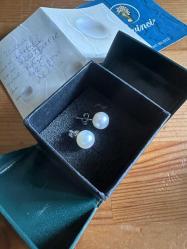 GERÇEK İNCİ TAKIM,Kolye ve Küpe 925 AYAR GÜMÜŞ