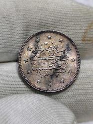 Sultan Reşat 1327/1 Gümüş 2 Kuruş Çil