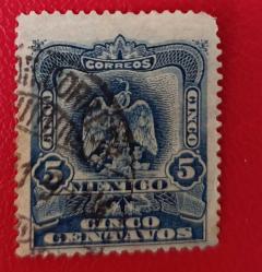 Meksika 1899_ damgalı pul