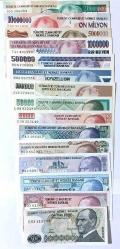 7. EMİSYON PARA SETİ (20 Milyon Çil Altıdır Diğerleri Çildir) 15 paradan oluşur (111)
