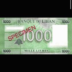 Lübnan 1000 livre 2022 Çil / UNC SPECIMEN