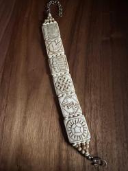 Vintage 70'ler El Oyması Orijinal Nadir Bileklik