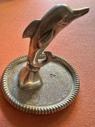 70'ler dönemi Koleksiyon Vintage orijinal Gümüş kaplama biblo/takı tabağı