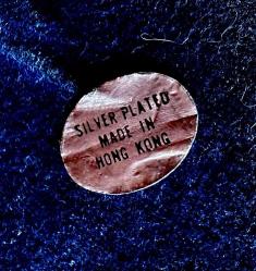 70'ler dönemi Koleksiyon Vintage orijinal Gümüş kaplama biblo/takı tabağı