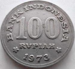 Endonezya 1973 100 Rupiah Gadang Evi ve Minangkabau Temalı Bakır-Nikel