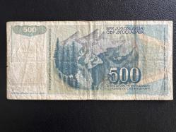 Yugoslavya 500 Dinar 1990. ÇT. Mavi Renk Daha Az Çıkar