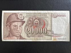 Yugoslavya 20000 Dinar 1987. ÇT. 20.000