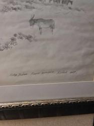 Dünyaca ünlü Kırgız ressam Kadir bekov'un karakalem çalışması