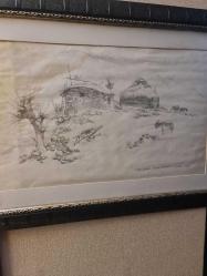 Dünyaca ünlü Kırgız ressam Kadir bekov'un karakalem çalışması