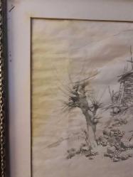 Dünyaca ünlü Kırgız ressam Kadir bekov'un karakalem çalışması