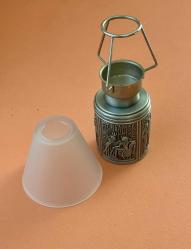 Vintage 80'ler Antik Mısır Figürlü Metal Masa Mumluğu...SIFIR