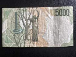 İtalya 5000 Liret 1985. ÇT. 5.000