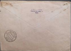 Çekoslovakya 1957 ZARF  Hollanda'ya bir doktora yollanılmış  iki seri 6 pul olarak ,Nadir.