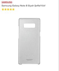 SAMSUNG GALAXY NOTE 8 ŞEFFAF SİYAH TELEFON KILIFI