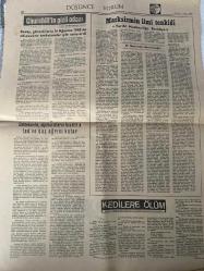 DÜNYA GAZETESİ - DOĞUM GÜNÜ HEDİYESİ (TURKISH NEWSPAPPER) - 1 EKİM 1966 -  SADECE TEK YAPRAKTIR -Çağlayangil-Demirel-Mehmet Turgut-Osman Kemal Satır-Falih Rıfkı Atay-İsmet İnönü-James Stewart-M. Necmettin Hacıeminoğlu-Gerard de Villiers-Muhterem Selimoğlu-Türkiye - Yunanistan ikili görüşmeleri sona ermedi-Çağlayangil dün yurda döndü-Dışişleri Bakanı yakında netice alınabilir dedi-Sanayi Bakanlığı yatırımları plân hedefini geçti-Orta öğretim alanında plân hedefi aşıldı-Gümrüklerdeki mallar konusunda karara varılacak-İsveç’e giden bine yakın Türk perişan durumda-İmar ve İskân Bakanı deprem bölgesinde Felâket istismarcıları gerçekleri çiğniyor-İnönü’ye harita pusula ve şapka hediye edildi-Alican Demirel’e muhtırası-Gezi Notları Kuşadası-Churchill’in gizli odası-Marksizmin ilmî tenkidi Tarihî Maddeciliğe Reddiye-Sahtekârlık diplomatların hayatına tad ve baş ağrısı katar-Kedilere ölüm