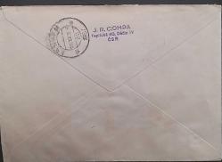 Çekoslovakya 1957 ZARF  Hollanda'ya bir doktora yollanılmış  bir seri ve bloklu pul olarak ,Nadir.