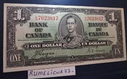 Canada - 1937 - 1 Dollars -King George - ÇÇT- KORNERS BORDERS ERRORS-