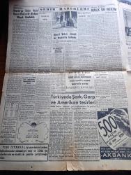 Yeni İstanbul Gazetesi - Turkish Newspaper - 3 Ekim 1954 - gelenler ve gidenler yazan Habip Edip Törehan Başmakale - Türk Alman müzakereleri bu sabah Bonn'da başlıyor - Adnan Menderes Almanya hareketinden önce yeşilköy'de kendisini uğurlayanlar arasında fotoğraf - müttefikler Almanya'yı tahliyeye karar verdi - Halk zamlı vapurlara zorla mı bindirilecek - İstanbul atletizm birincilikleri Mithatpaşa stadı'nda yapılmıştır - Celal Bayar Doğu Karadeniz bölgesine gidiyor - Selim Sarper Stefanopulos ile görüştü - ilan edilmediği için 7 Kasım'da mahalli seçimler yapılamayacak mı - Sadık Aldoğan sorguya çekildi - Ankara İstanbul İzmir radyo programı - tiyatro kronikleri küçük sahnede Hamlet - kraliçe rolünde Lale Oraloğlu ve Hamlet'te Nur Sabuncu fotoğraf - Türk milli takım namzetleri Fenerbahçe ile bugün karşılaşıyor - Türk atletizmi kerbelaya döndü - moda aleminde yeni buluşlar - Garanti Bankası - Gripin - Türkiye güzeli Belgin Doruk puro tuvalet sabununu tavsiye ediyor fotoğraf