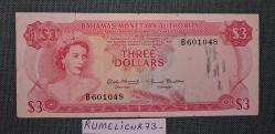 BAHAMAS - 1/2 CENT - 1 DOLAR - 3 DOLAR - 1968 - VERY CLEAR