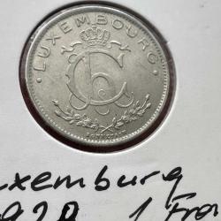 Lüksemburg 1 Frank 1928.  Çil. Kapamasında.