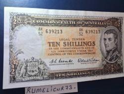 AUSTRALIA - 1/2 - 10 SHILLINGS - 1961 / 65 - R NADİR - VERY VERY CLEAR