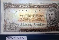 AUSTRALIA - 1/2 - 10 SHILLINGS - 1961 / 65 - R NADİR - VERY VERY CLEAR