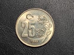 1999 YILINA AİT MADENİ 25 BİN TÜRK LİRASI ÇİL  TCM 5130