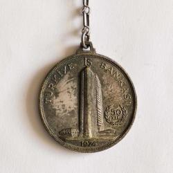 TÜRKİYE İŞ BANKASI 50. YIL - ESKİ METAL ANAHTARLIK