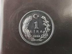 1988 CUMHURİYET MADENİ PARALARI 1 LİRA ÇİLLL / NADİR BULUNUR