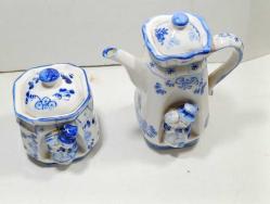 P94---HOLLANDA PORSELEN DEKORLUK DEMLİK VE ŞEKERLİK